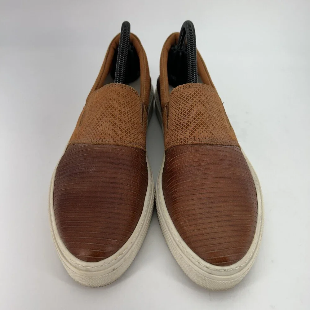 Free People Shoes Womens Size 10 EU 41 Textured Leather Slip On Comfort Sneaker